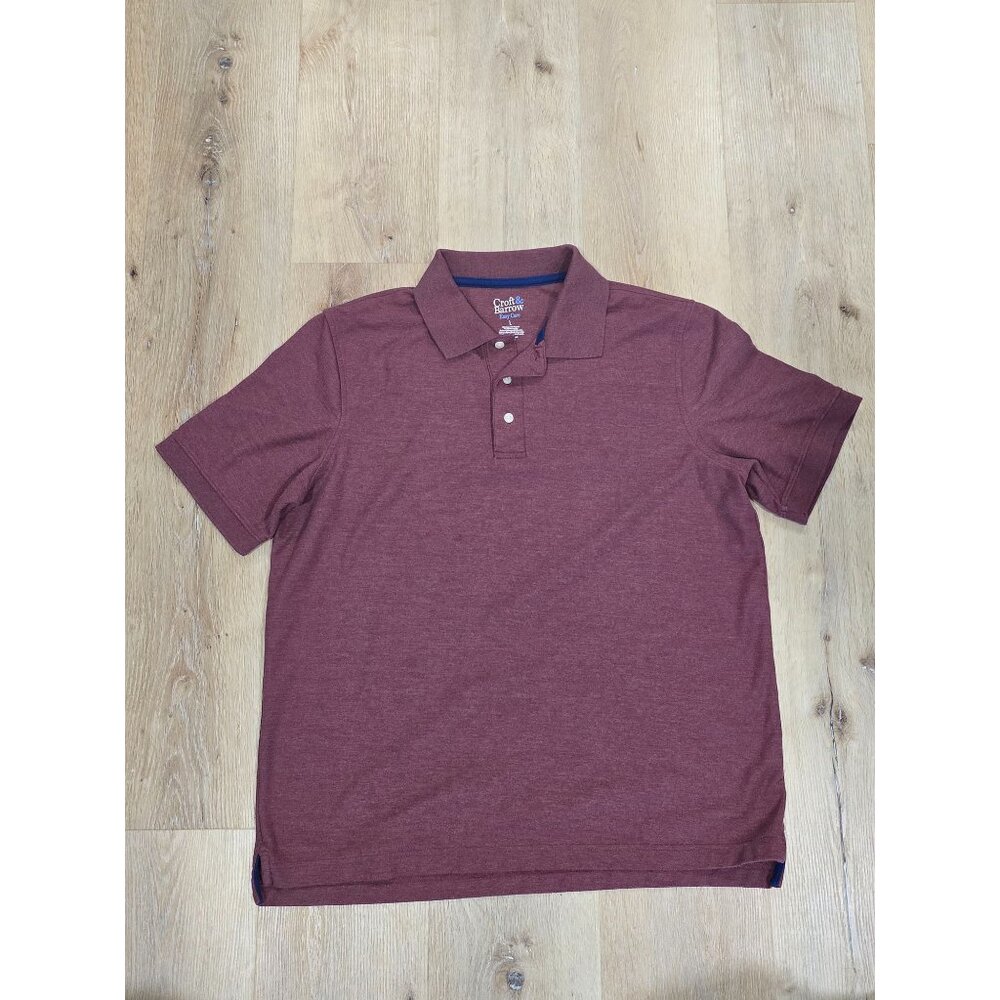 Croft & Barrow Burgundy Polo Shirt L